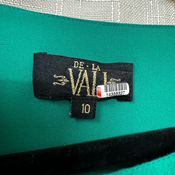 De La Vali Presley Gown Maxi Dress in Green Size UK 10 US 6 - Picture 10 of 13